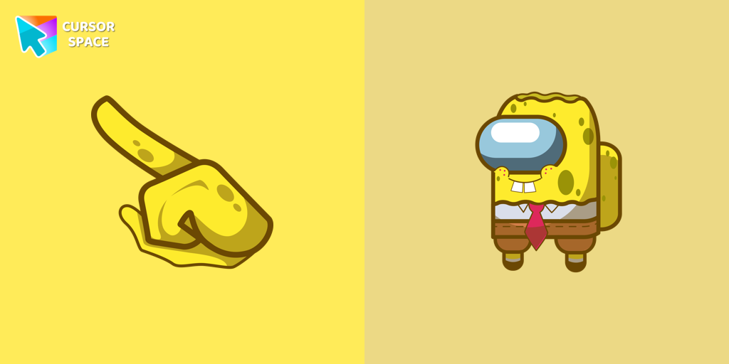 Custom Cursor Among Us Spongebob Character For Google Chrome
